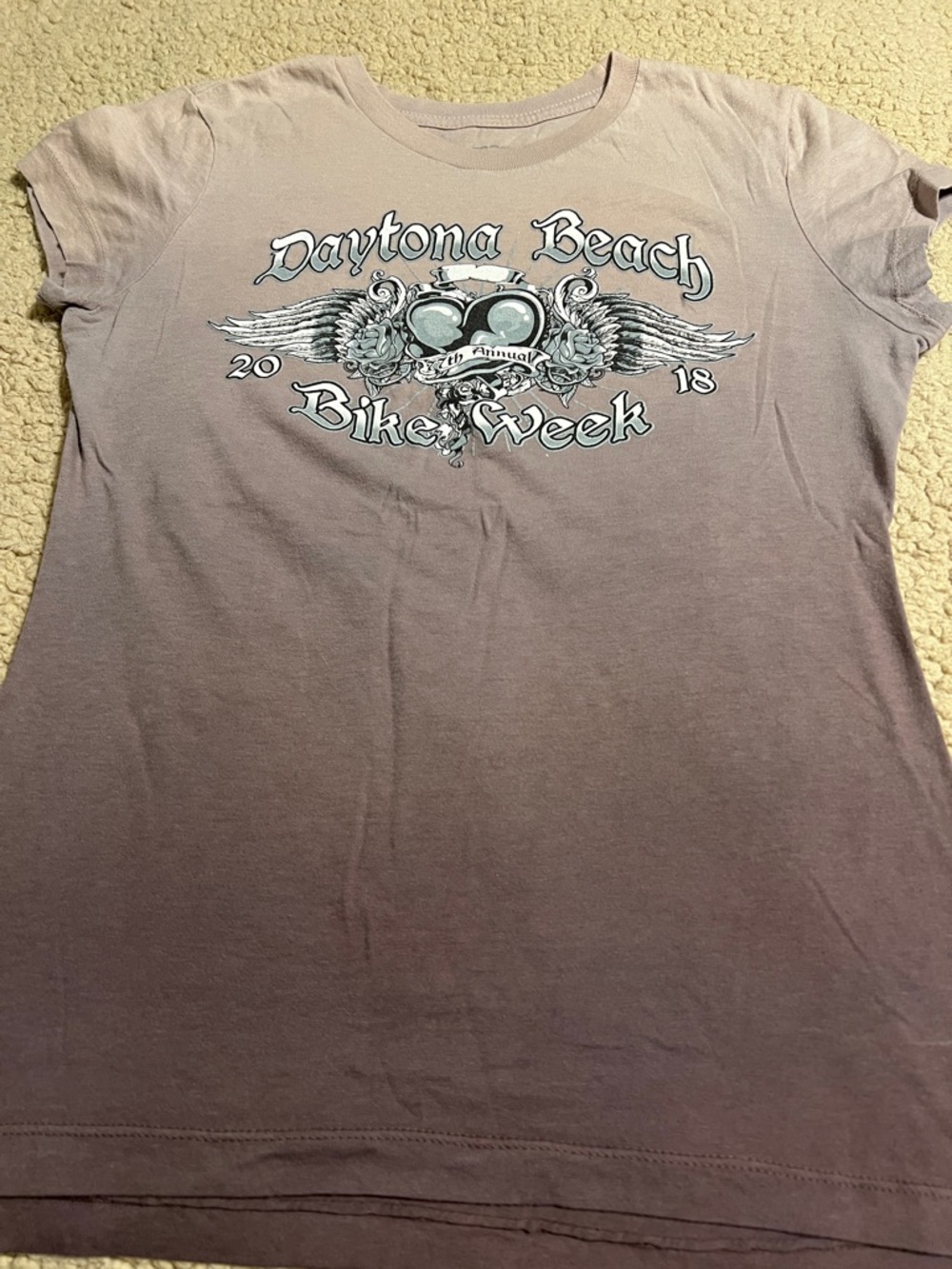 Daytona Beach Bike Week Graphic Tee - Dusty Purple